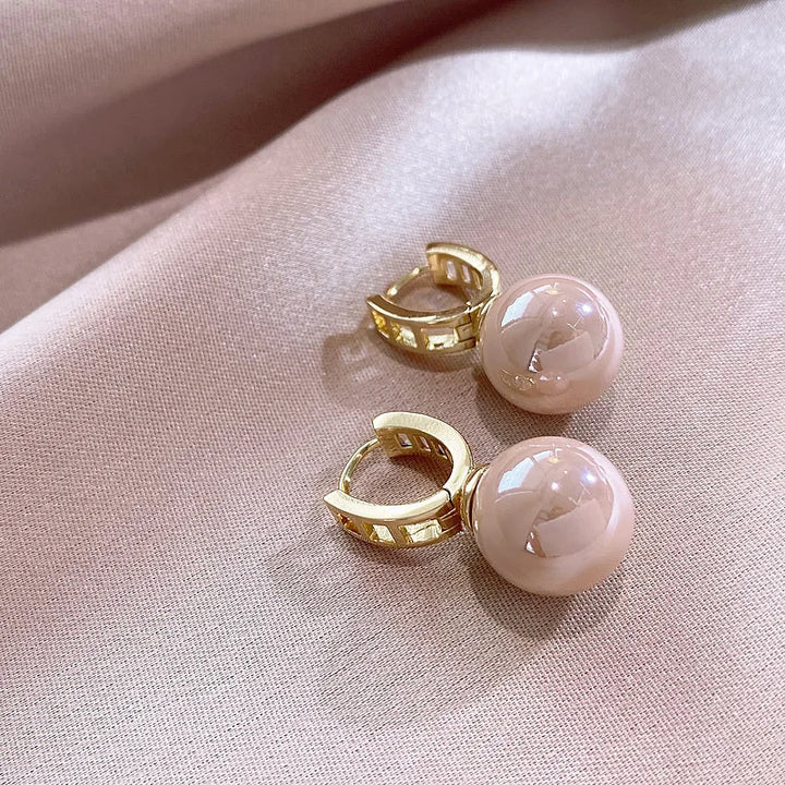 Gold Pearl Drop Earrings - Divawearfashion