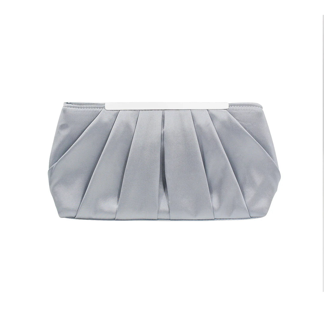 Solid Silk Satin Evening Bag - Divawearfashion