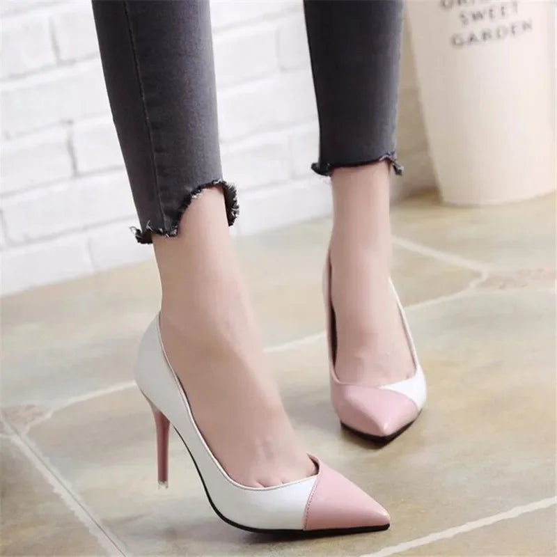 High Heels Patent Leather Pumps - Divawearfashion