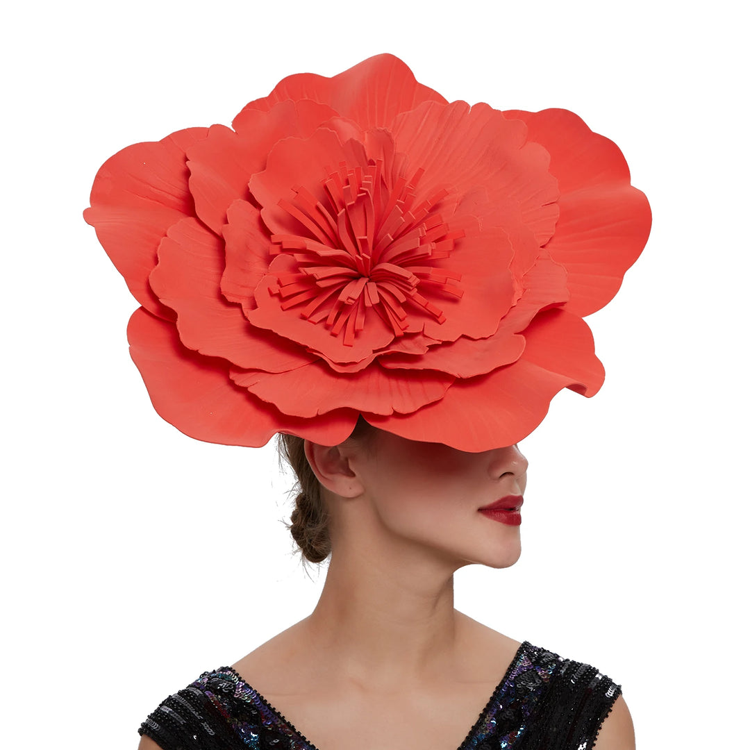 Large Flower Hair Hat Band - Divawearfashion