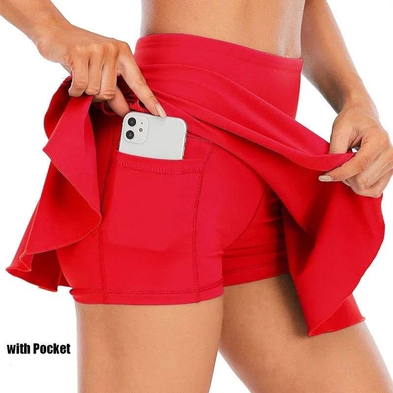 Golf Pleated High Waist Skort - Divawearfashion