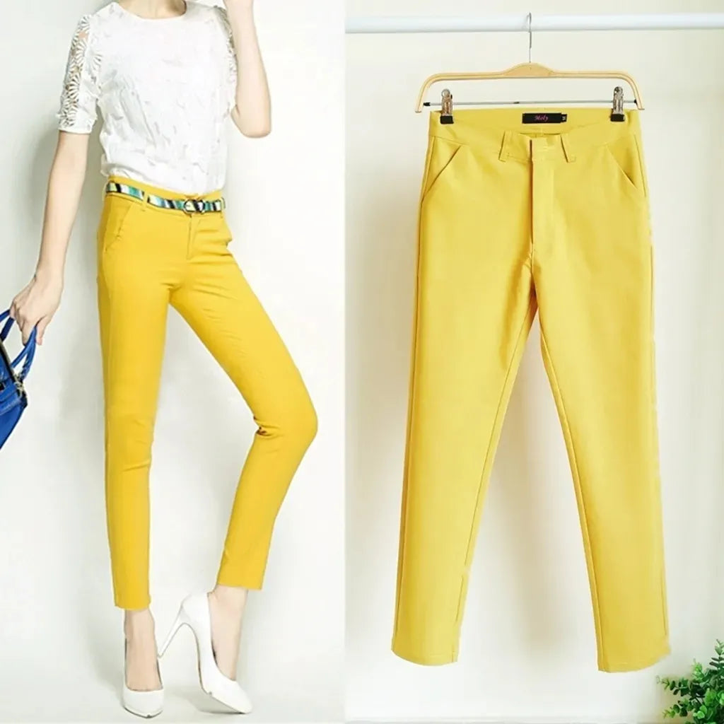 Ankle Length High Waist Capri Pant - Divawearfashion