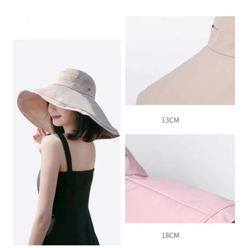 Wide Brim UPF 50+ Sun Hat Anti-UV - Divawearfashion