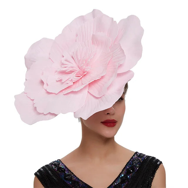 Large Flower Hair Hat Band - Divawearfashion
