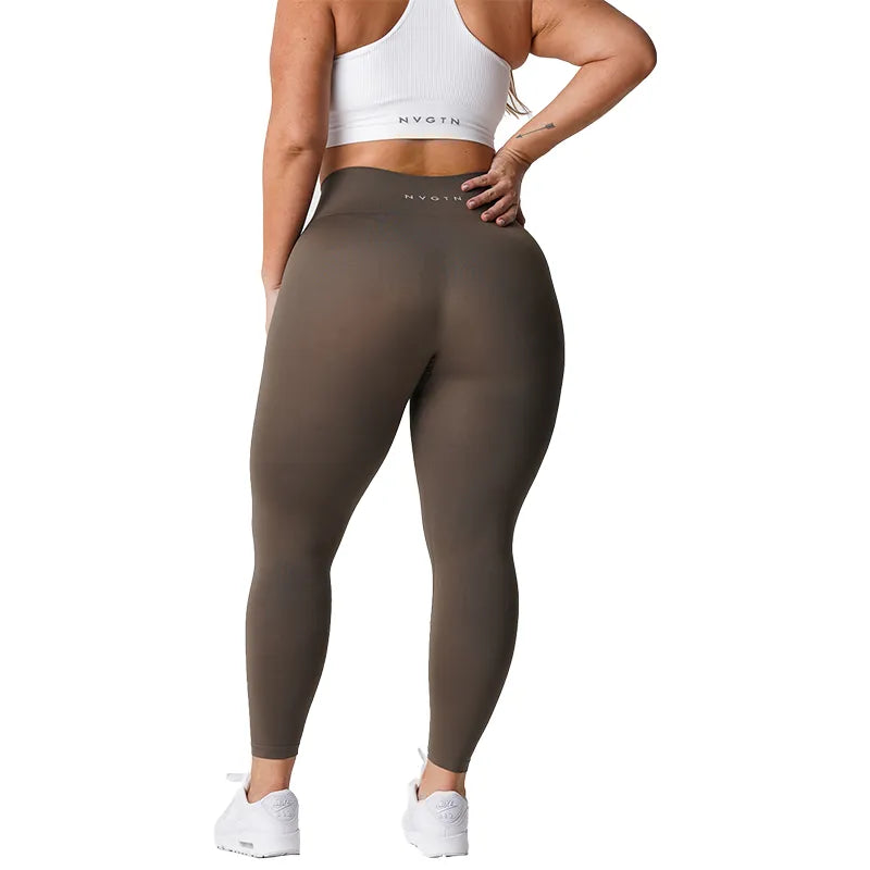 Seamless High Waisted Spandex Leggings - Divawearfashion