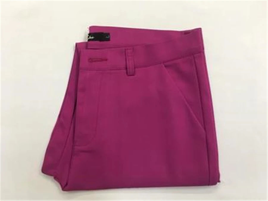 Candy Color Cotton Straight Pencil Pants - Divawearfashion