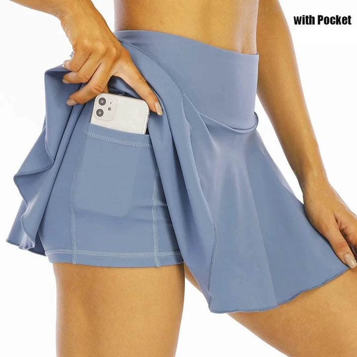 Golf Pleated High Waist Skort - Divawearfashion