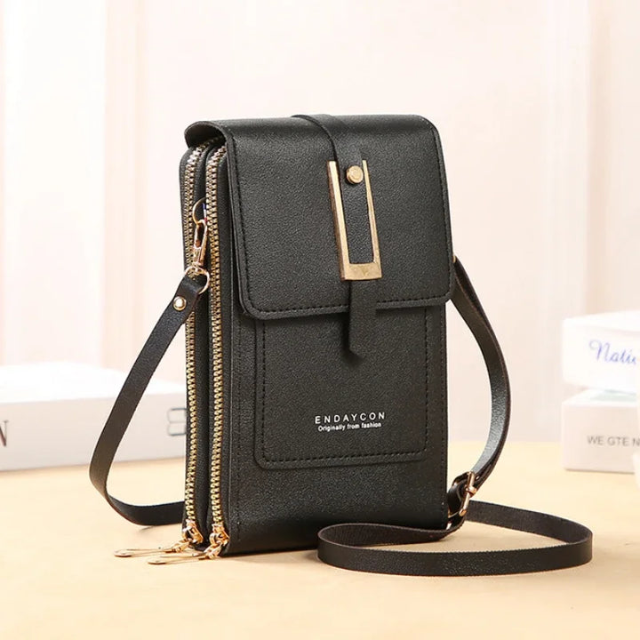 Soft Leather Touch Screen Cell Phone Purse - Divawearfashion