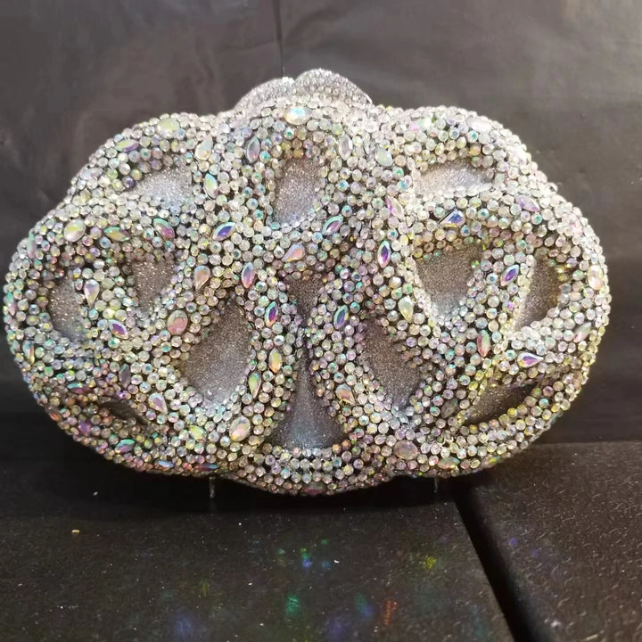 Stone and Rhinestone Evening Clutch