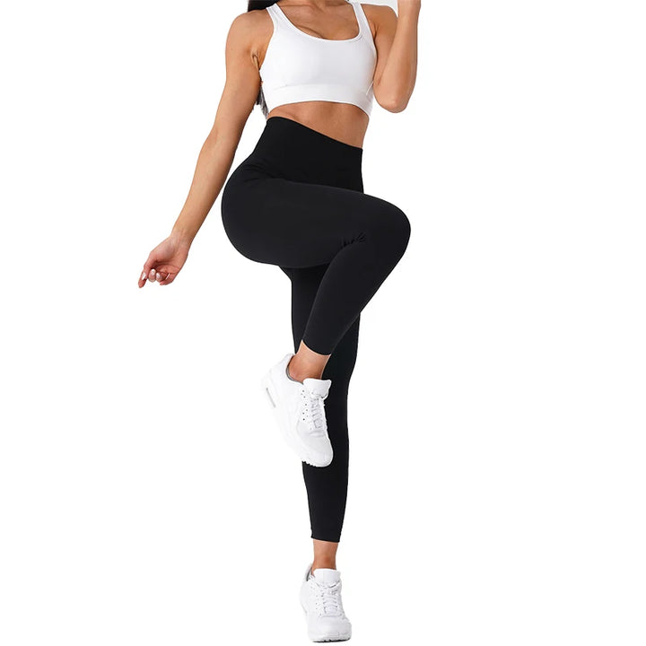 Seamless High Waisted Spandex Leggings - Divawearfashion