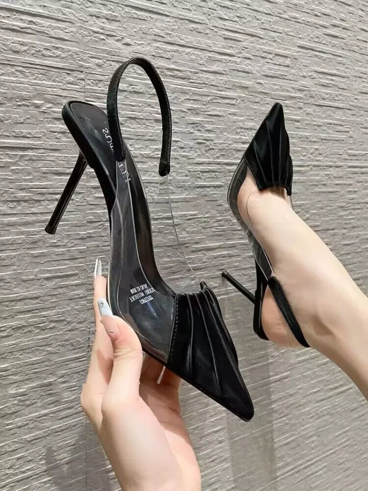 Pointed Toe Clear Classy High Heel Shoes