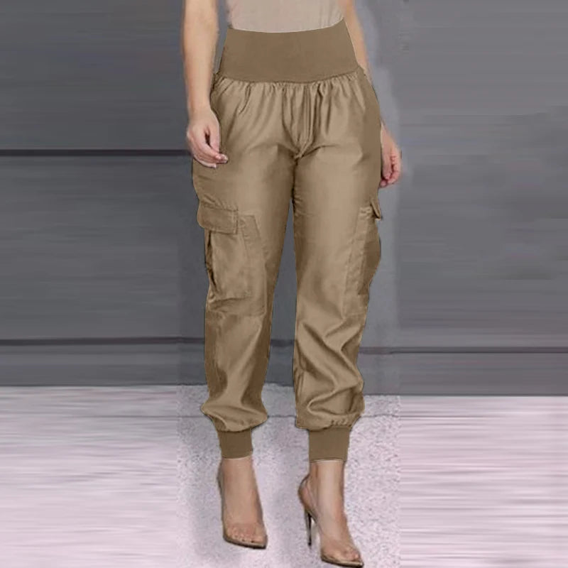 Elastic Waist Pencil Trouser - Divawearfashion