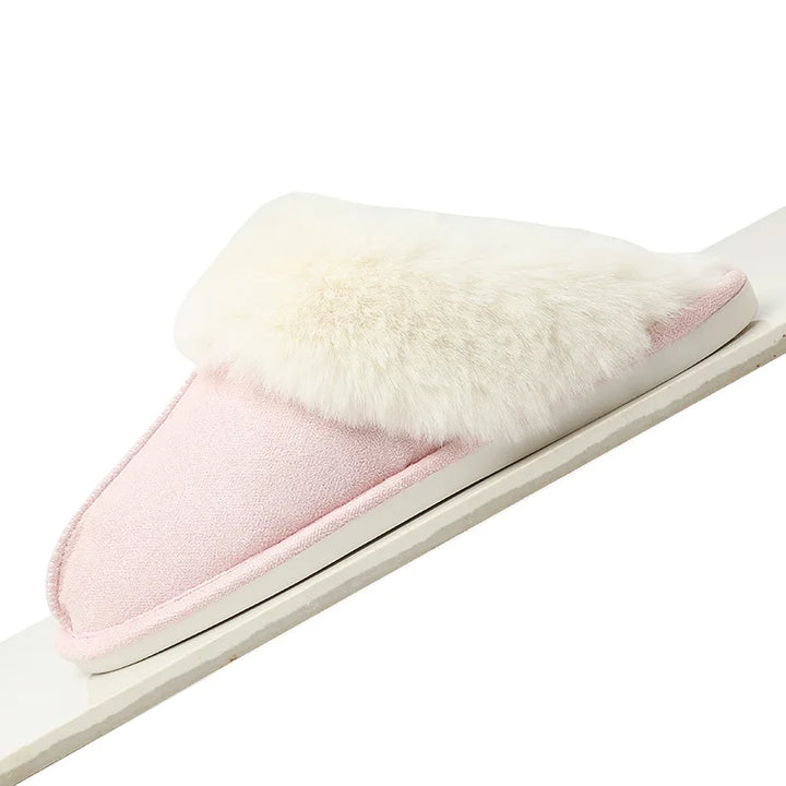 Soft Sole Faux Cotton Fluffy Slippers - Divawearfashion