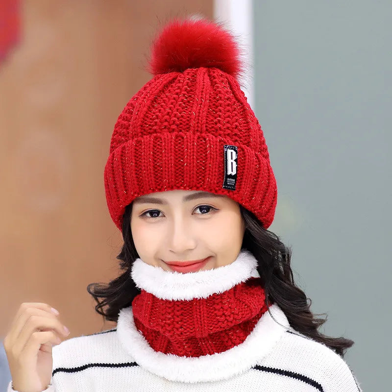 Knitted Scarf Hat Set  - Divawearfashion.com