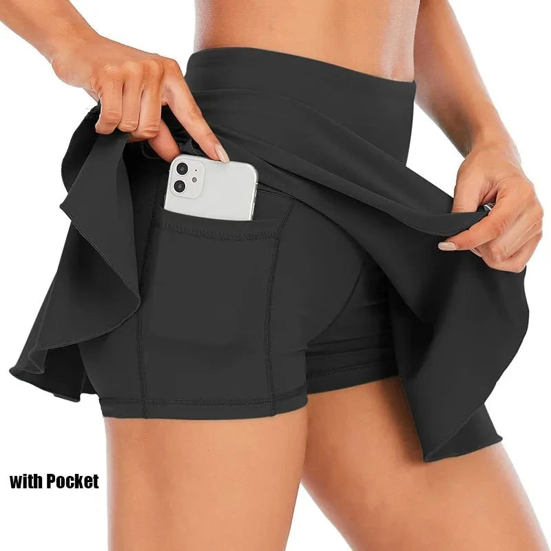 Golf Pleated High Waist Skort - Divawearfashion