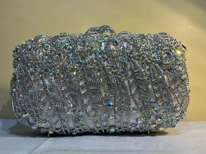 Stone and Rhinestone Evening Clutch