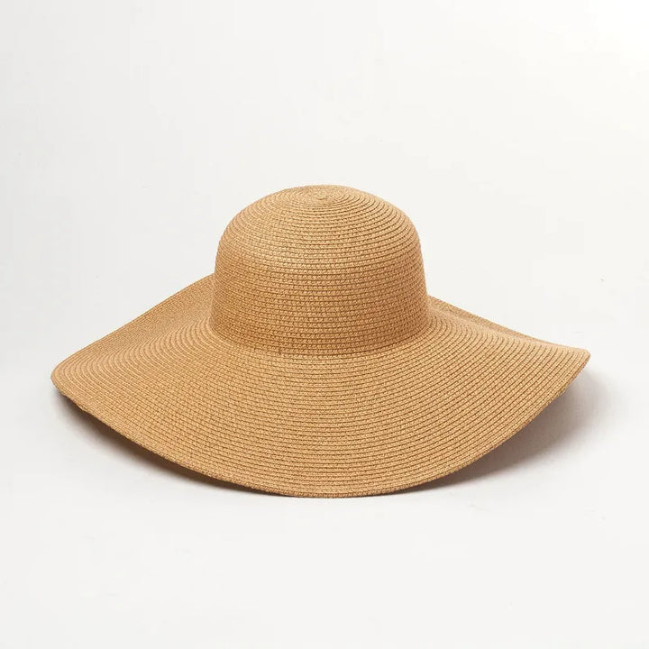 Floppy Wide Brim Foldable Straw Hat - Divawearfashion