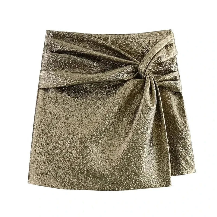 Knot Pleased High Waist Mini Skort - Divawearfashion