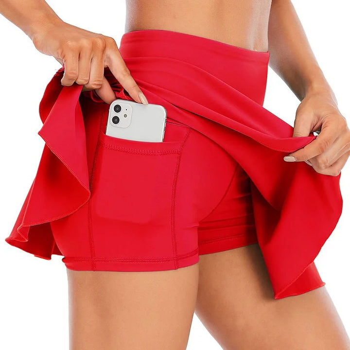 Golf Pleated High Waist Skort - Divawearfashion