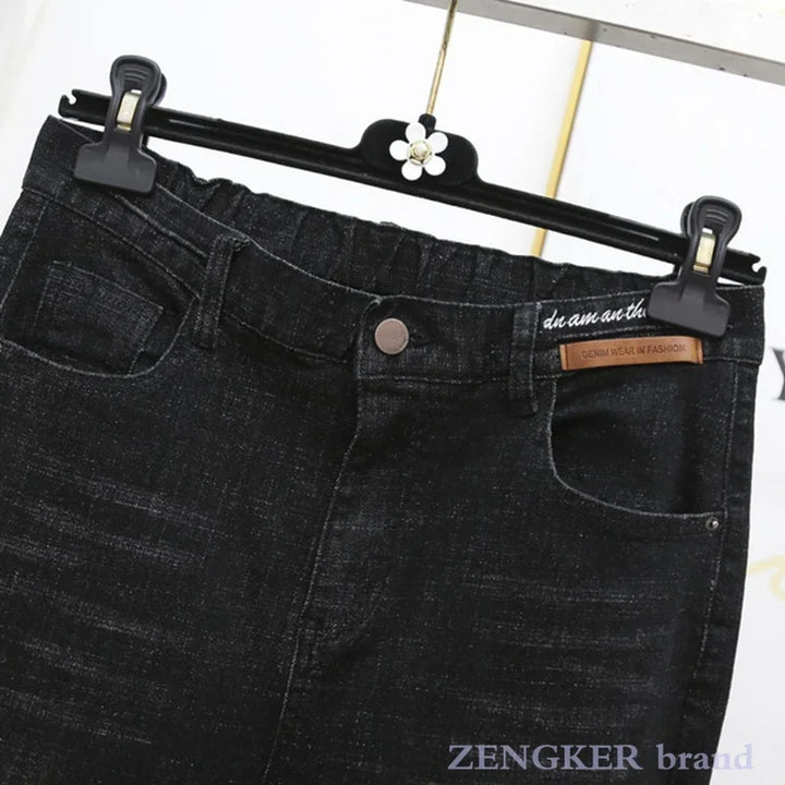 Elastic Waist Loose 5XL 6XL High Waist Jeans 