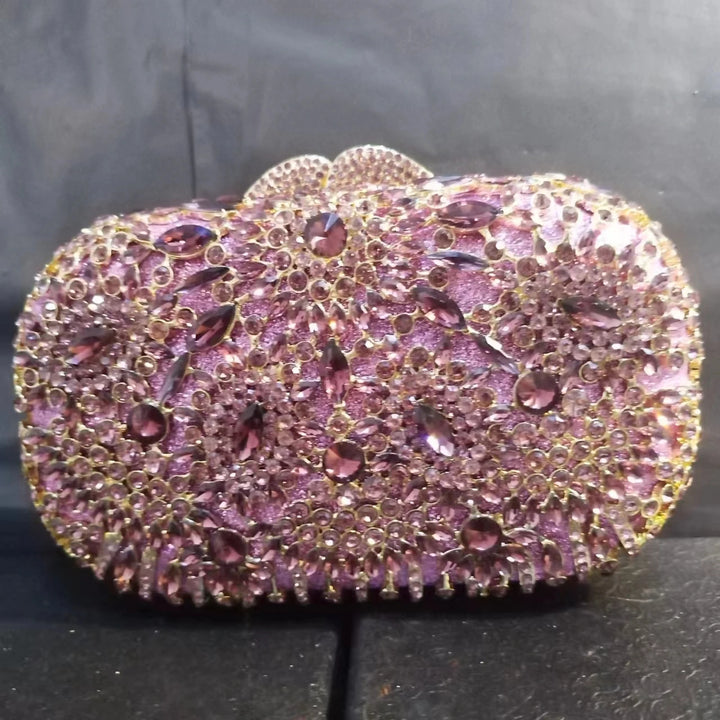 Stone and Rhinestone Evening Clutch