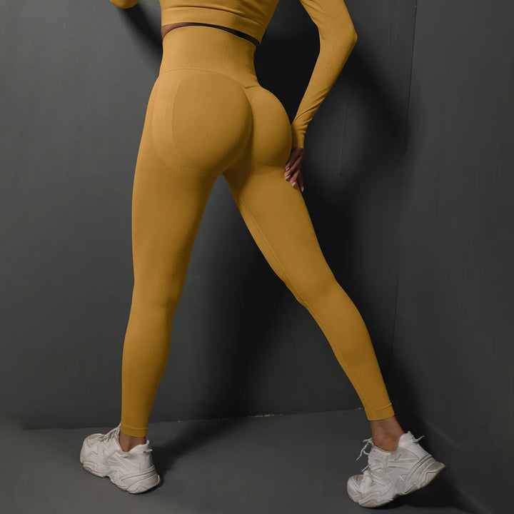 Seamless High Waist Booty Lifting Leggings - Divawearfashion