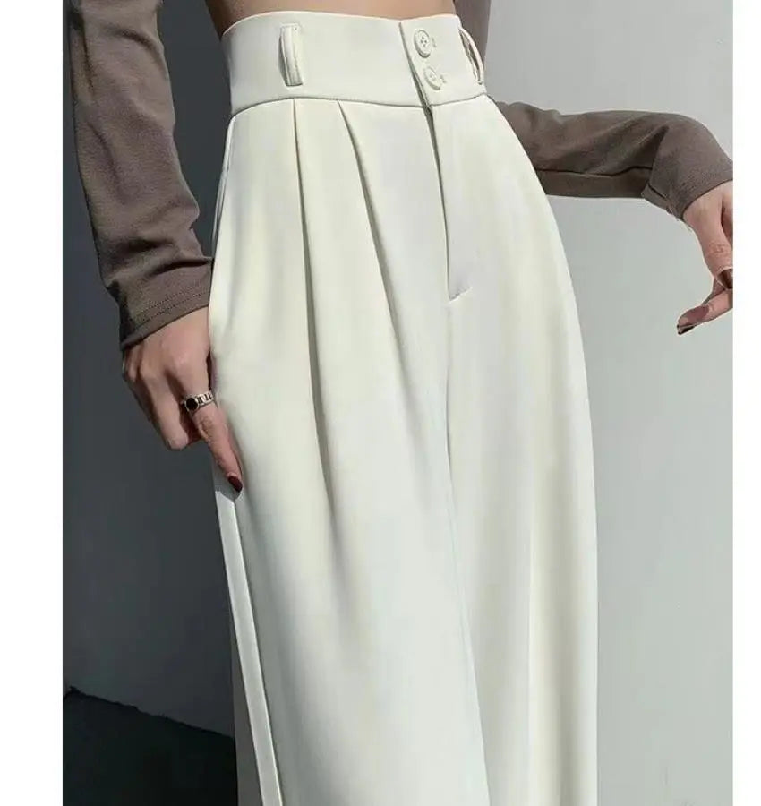 Wide Leg High Waist Pants - Divawearfashion