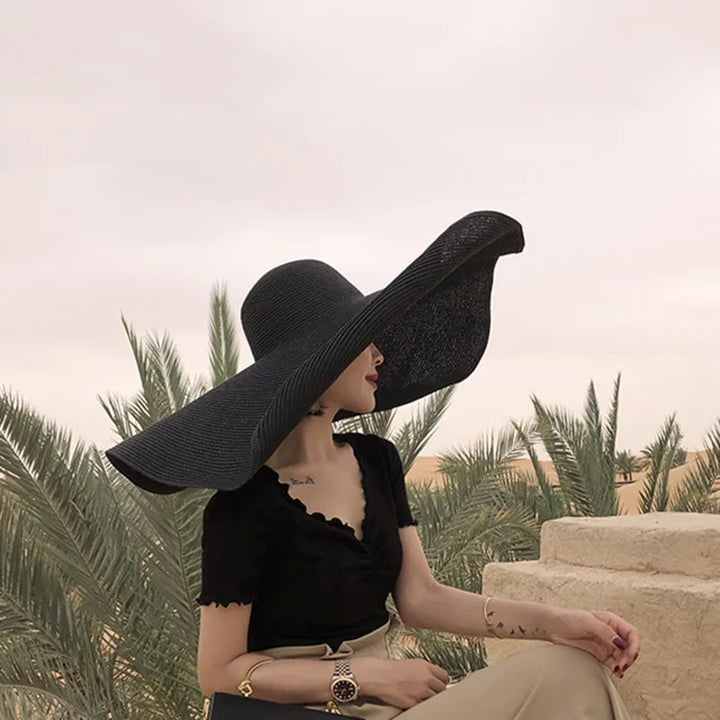 Foldable Oversized Sun Hat - Divawearfashion