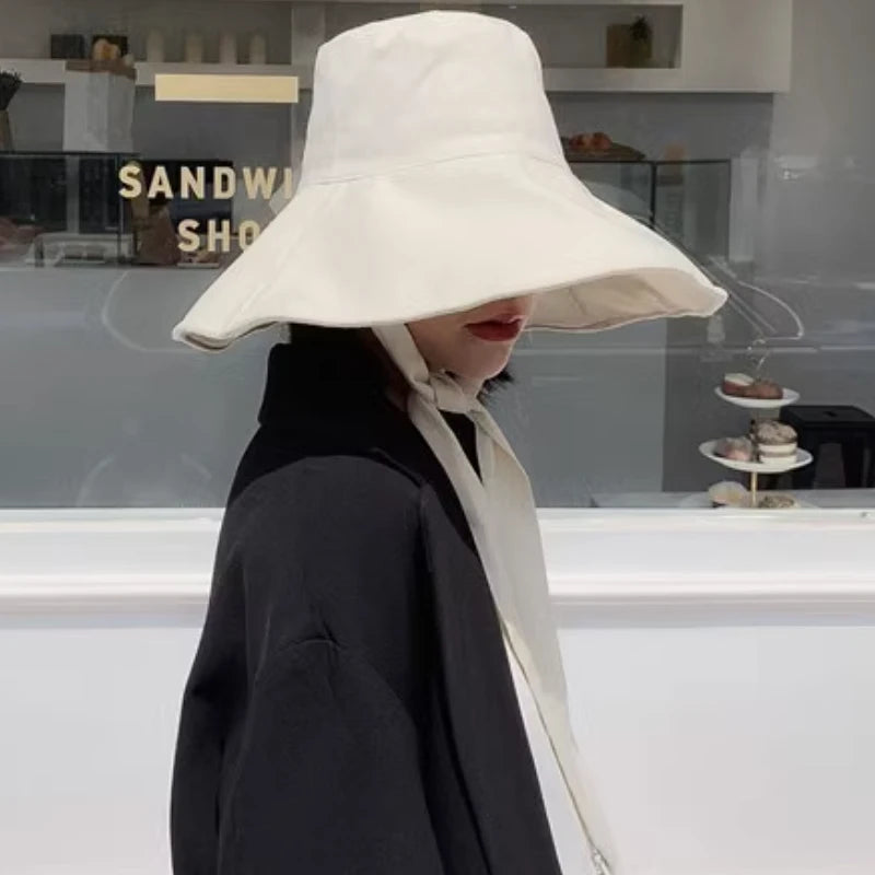 Foldable Cotton Linen Beach Hat - Divawearfashion