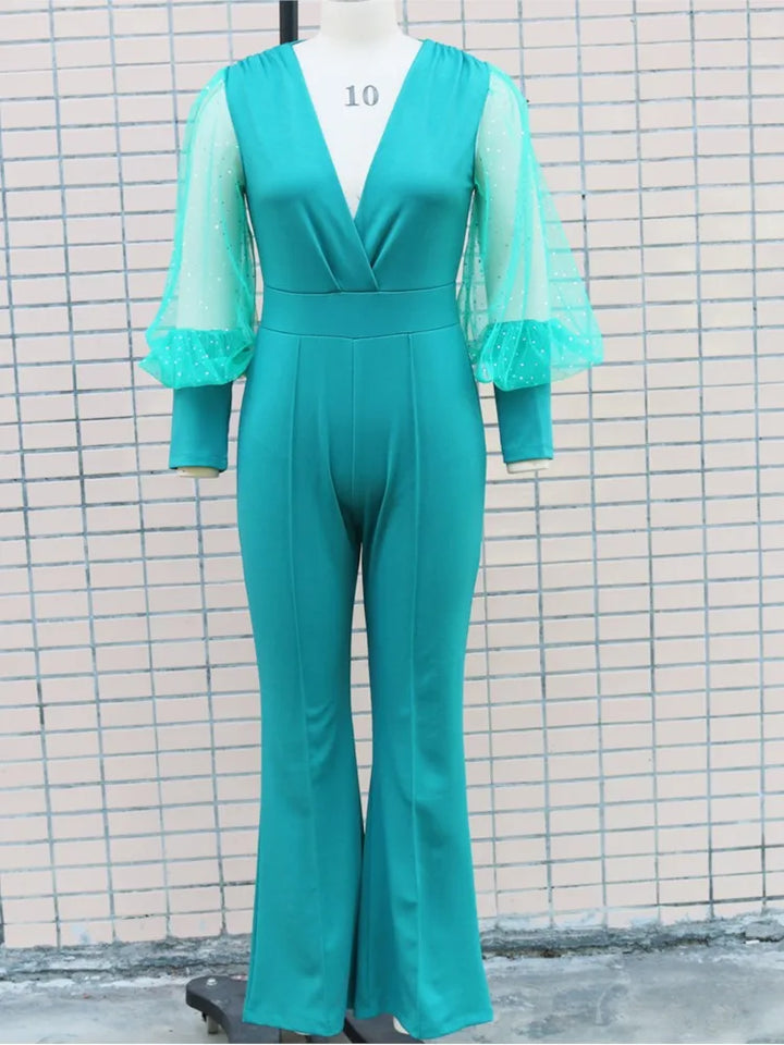 Bodycon Long Sleeve Jumpsuit - Divawearfashion