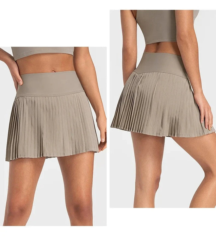 Tennis High Waist Tights Skort - Divawearfashion