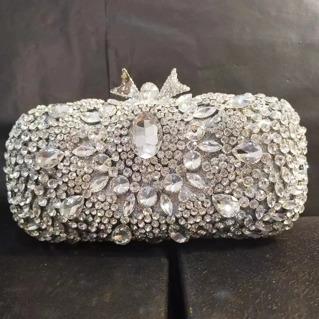 Stone and Rhinestone Evening Clutch