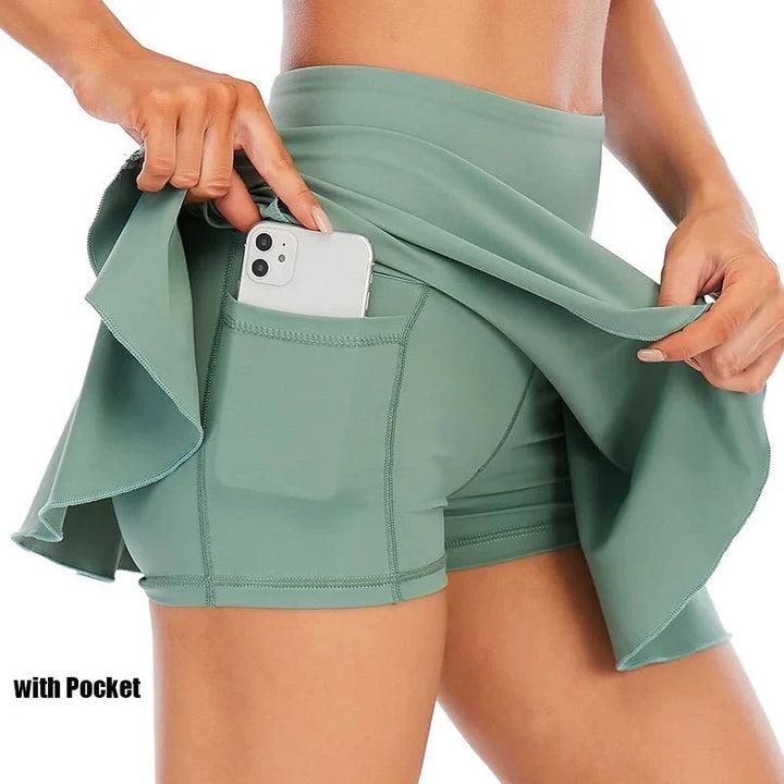 Golf Pleated High Waist Skort - Divawearfashion