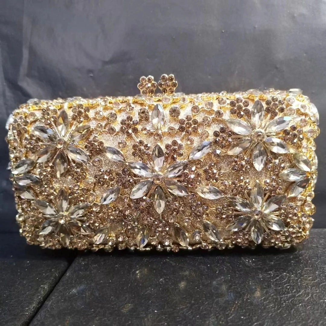 Stone and Rhinestone Evening Clutch