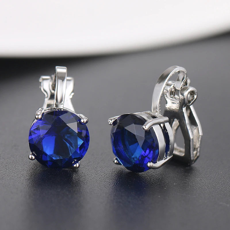 Water Drop Blue Stone Earrings - Divawearfashion