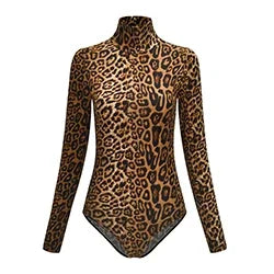 Turtleneck Long Sleeve Bodysuit - Divawearfashion