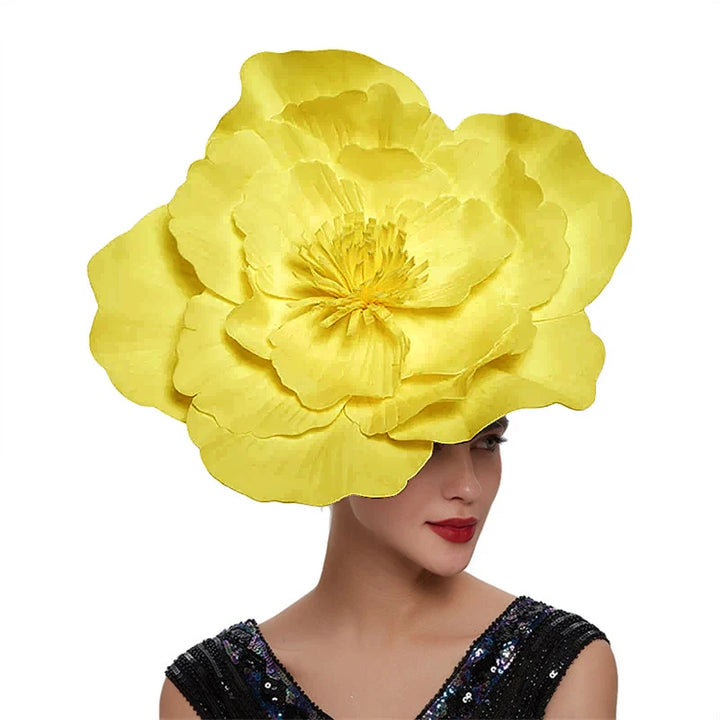 Large Flower Hair Hat Band - Divawearfashion