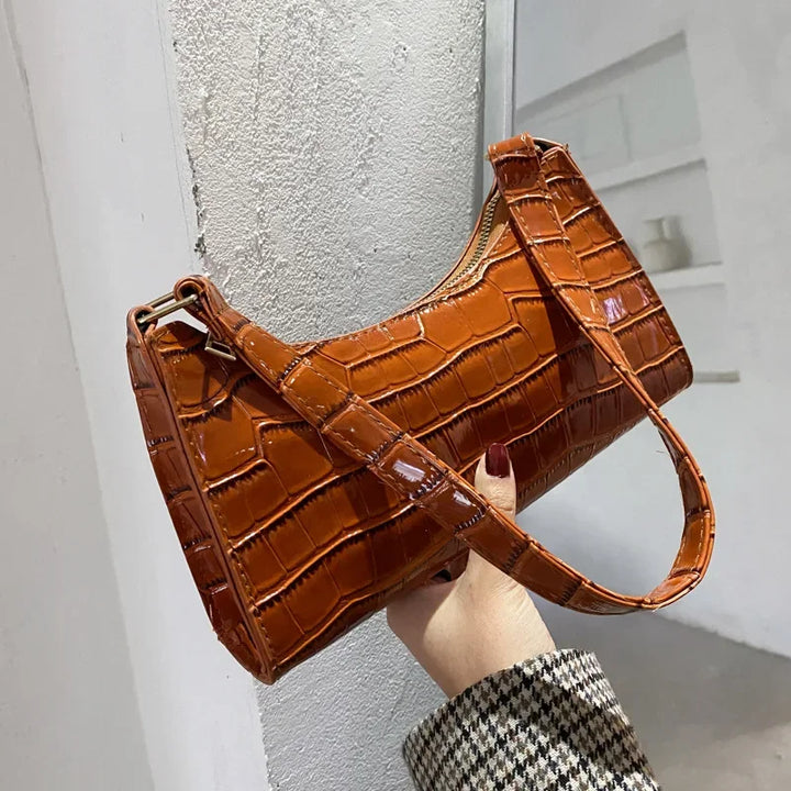 Retro Casual Solid Leather Totes