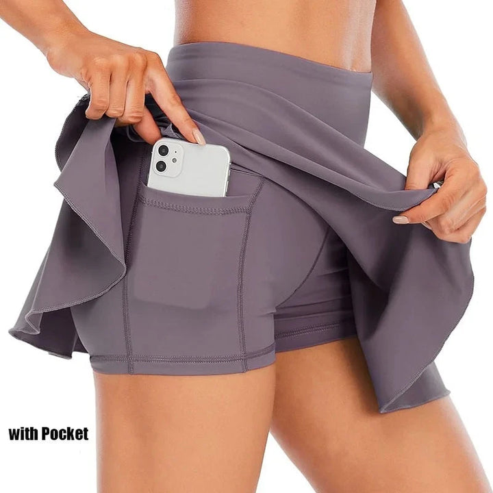 Golf Pleated High Waist Skort - Divawearfashion