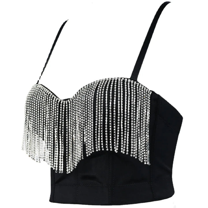 Push Up Bustier Corset Crop Top - Divawearfashion