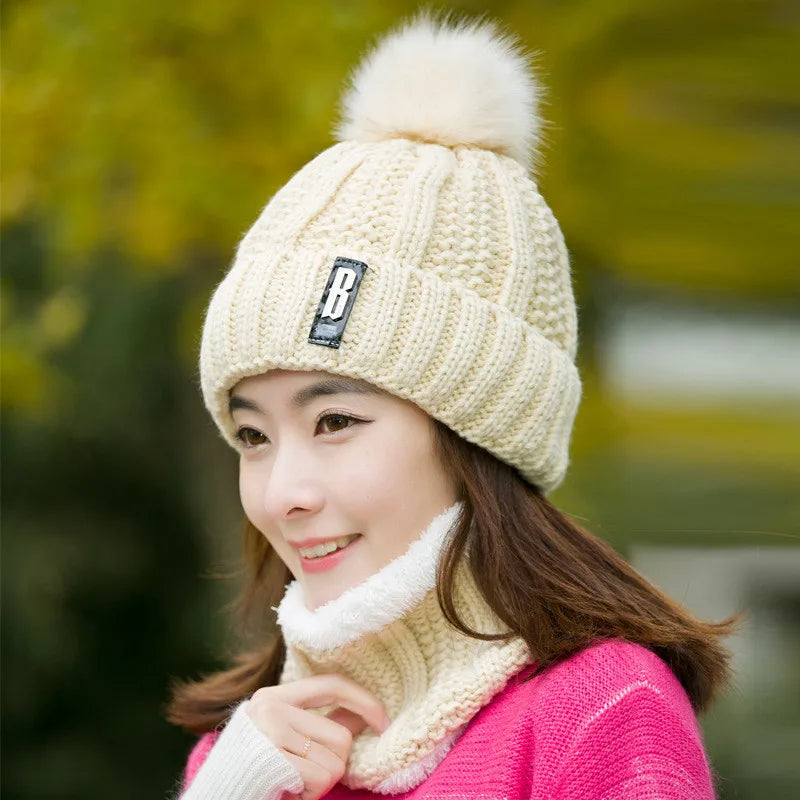 Knitted Scarf Hat Set  - Divawearfashion.com