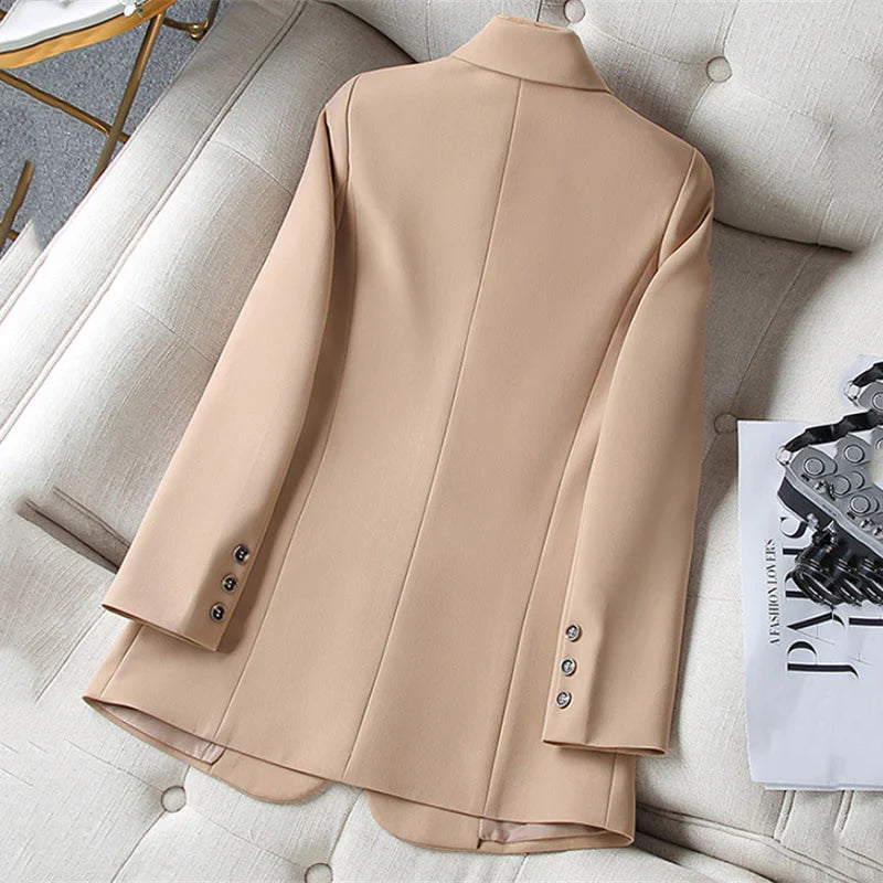 Long Sleeve Casual Office Ladies Blazer Tops - Divawearfashion