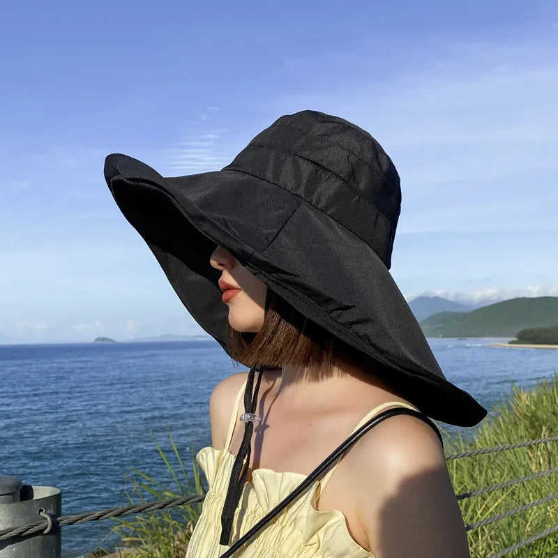 Wide Brim UPF 50+ Sun Hat Anti-UV - Divawearfashion