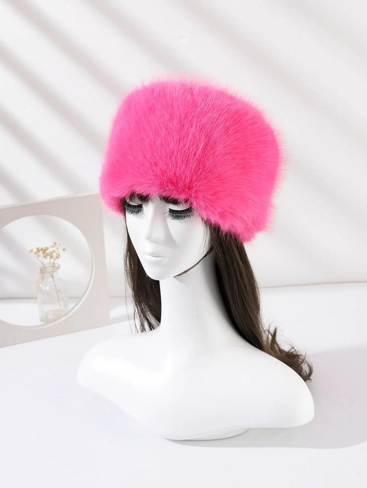 Thick Fluffy Russian Faux Fur Headband Hat - Divawearfashion