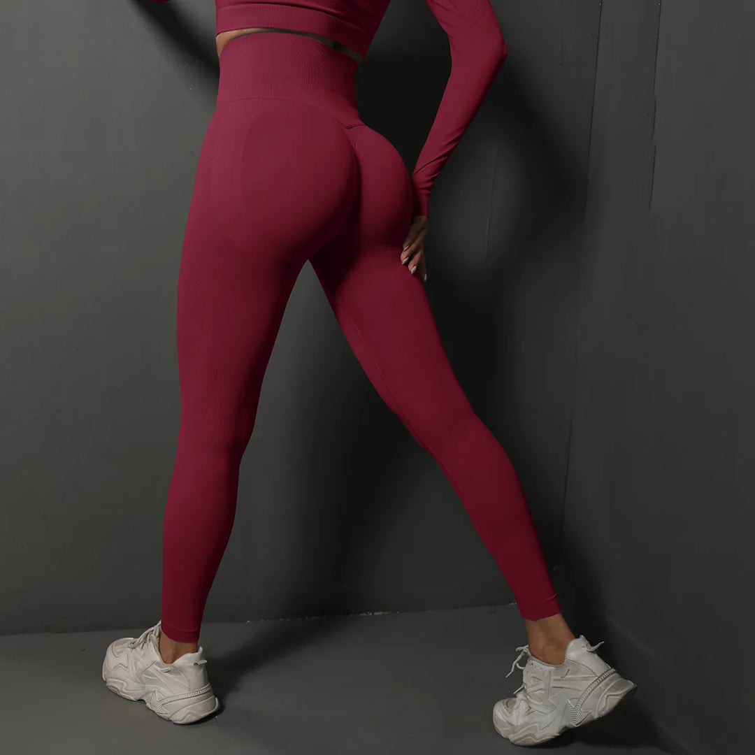 Seamless High Waist Booty Lifting Leggings - Divawearfashion