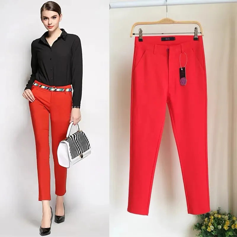 Ankle Length High Waist Capri Pant - Divawearfashion