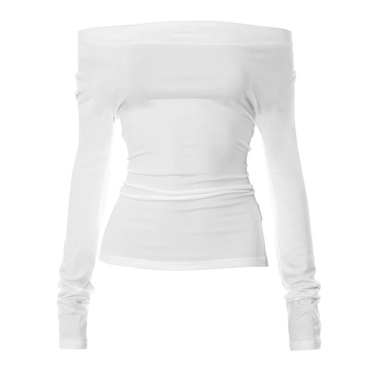 Asymmetric Ruched Off The Shoulder Top - Divawearfashion