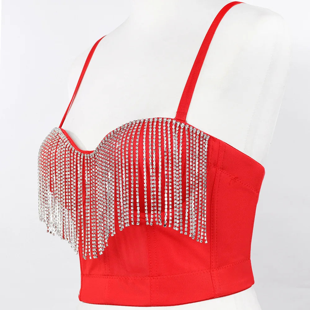 Push Up Bustier Corset Crop Top - Divawearfashion