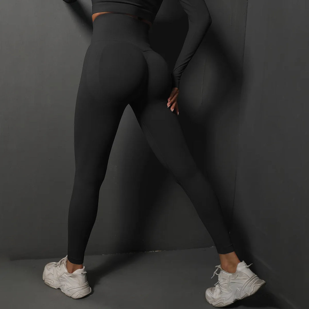 Seamless High Waist Booty Lifting Leggings - Divawearfashion