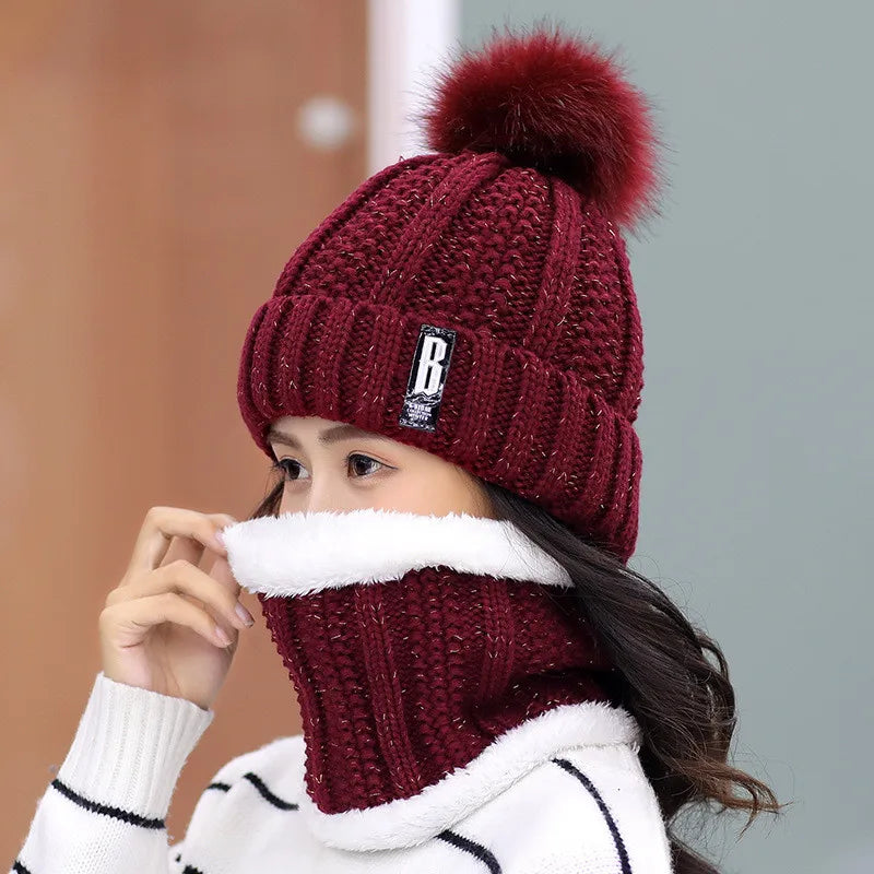 Knitted Scarf Hat Set  - Divawearfashion.com